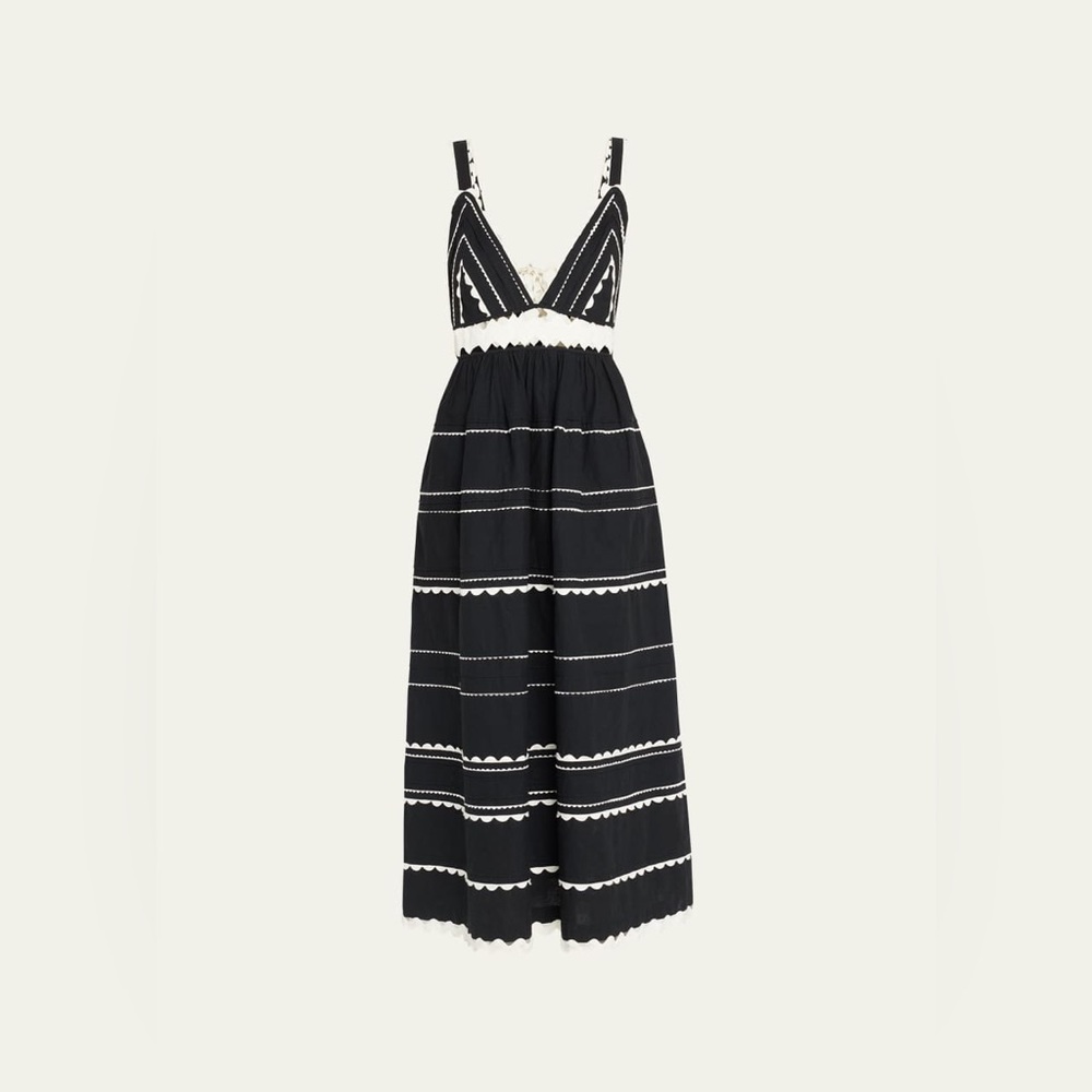 SEA Ryleigh Ric Rac Midi Dress - Picture 5 of 10